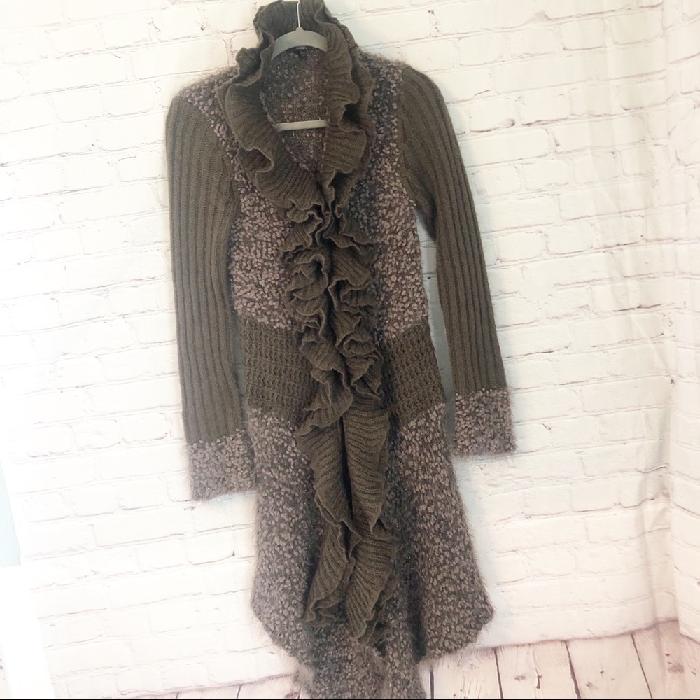 Slonl Wool Blend Long Cardigan L